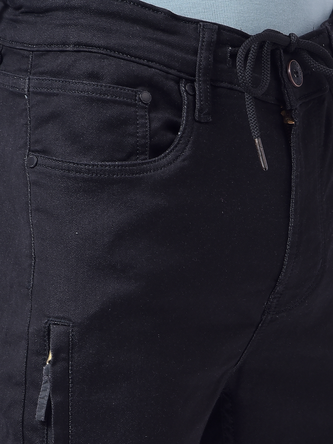 Numero Uno Men Packable Packable Black Slim Fit Sustainable Jeans